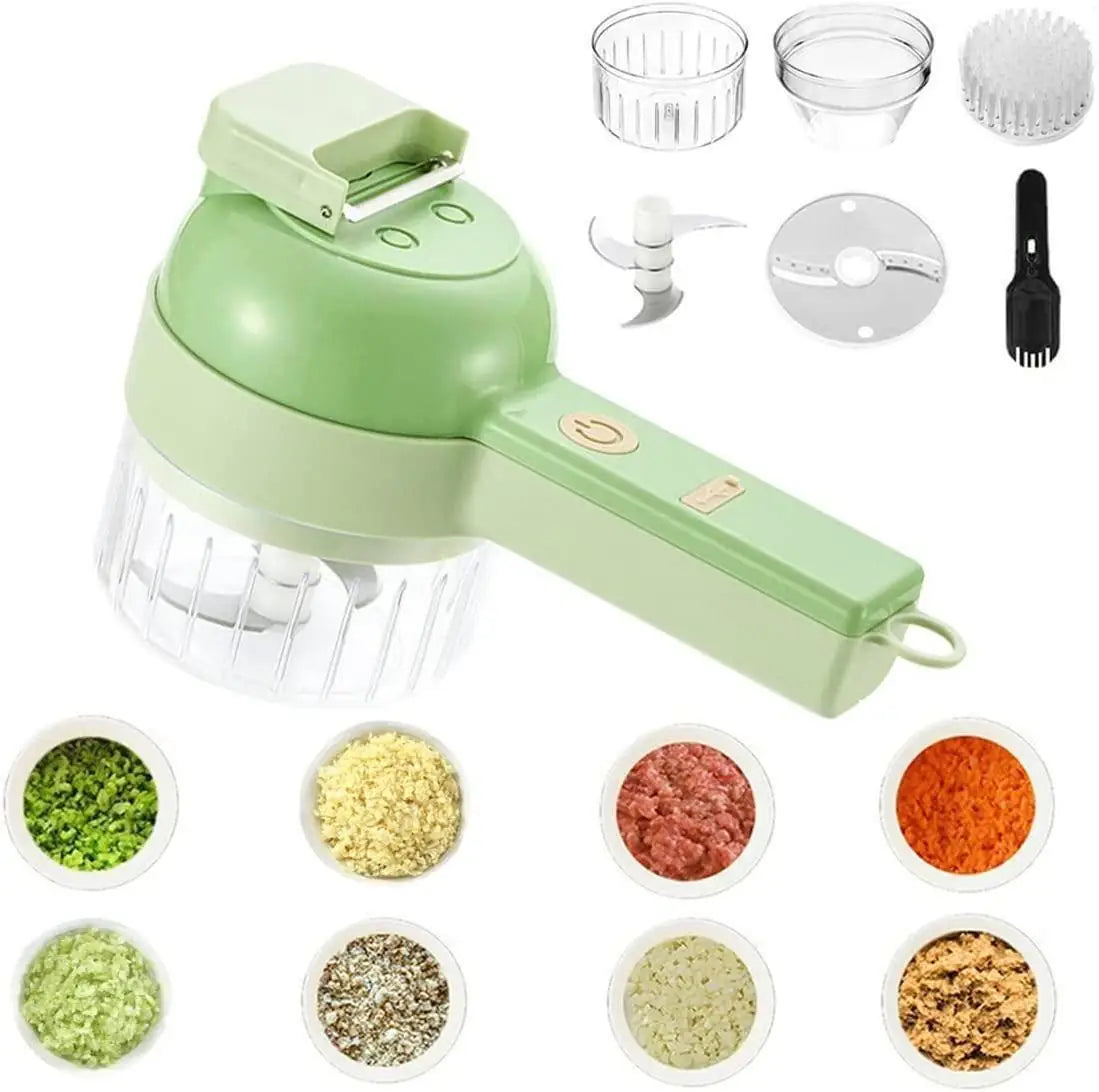 4 In 1 Portable Electric Vegetable Cutter Set