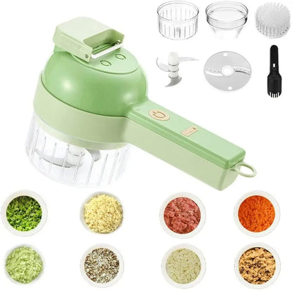 4 In 1 Portable Electric Vegetable Cutter Set