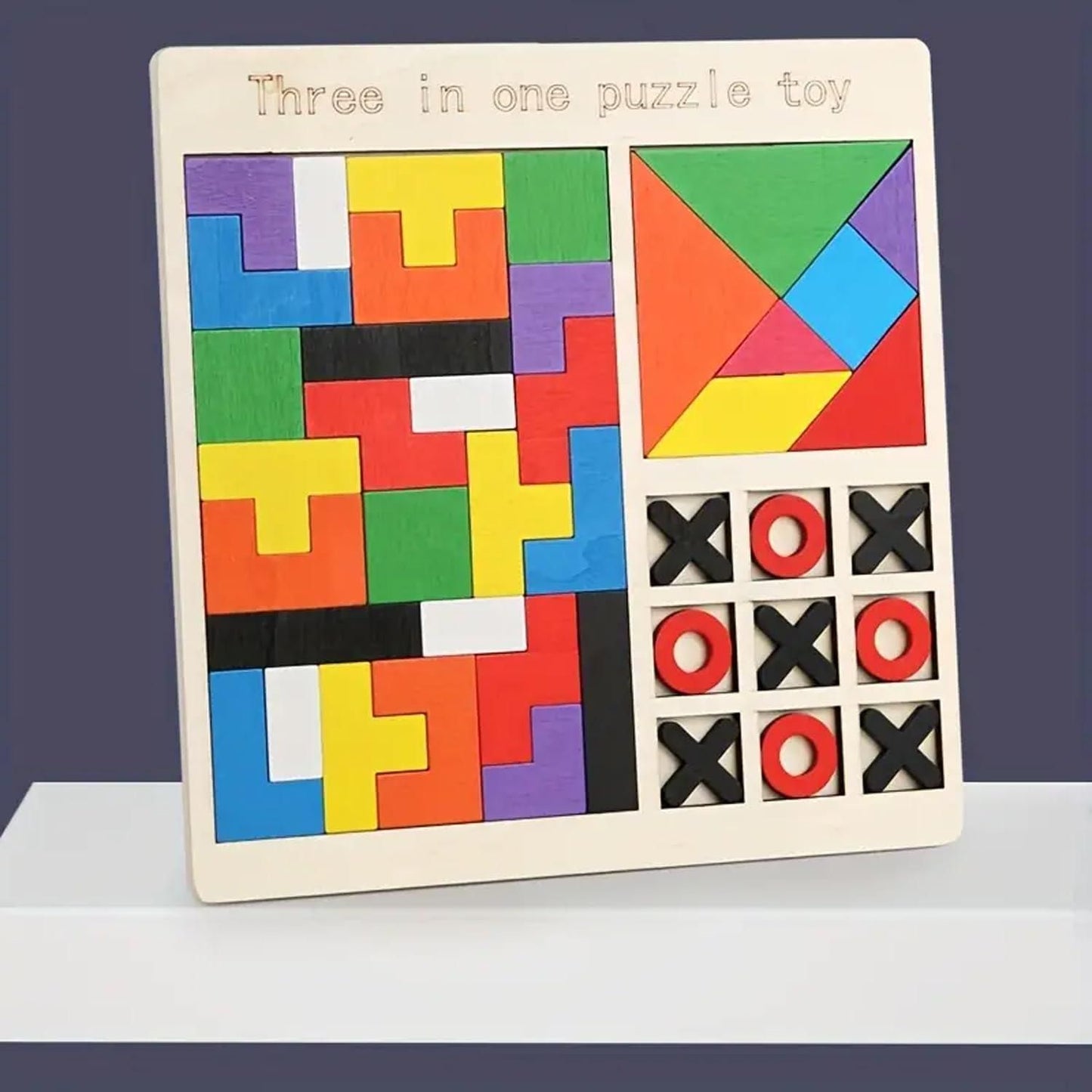 3 in 1 Wooden Puzzle Toy