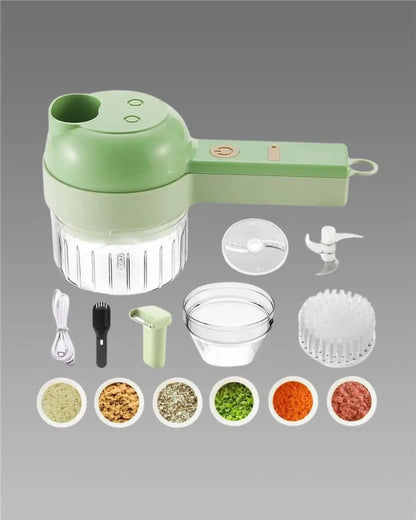 4 In 1 Portable Electric Vegetable Cutter Set