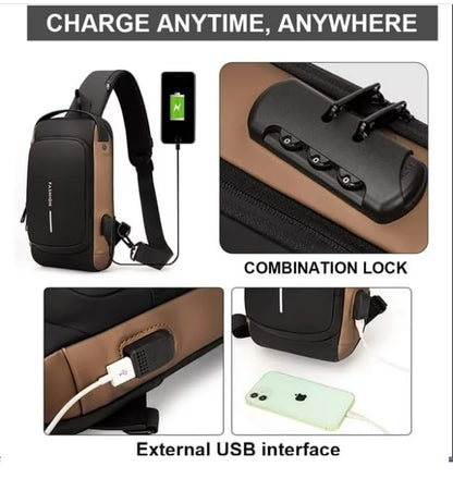 Unisex Multifunction Anti-theft Sling Bag, Cross Body Backpack