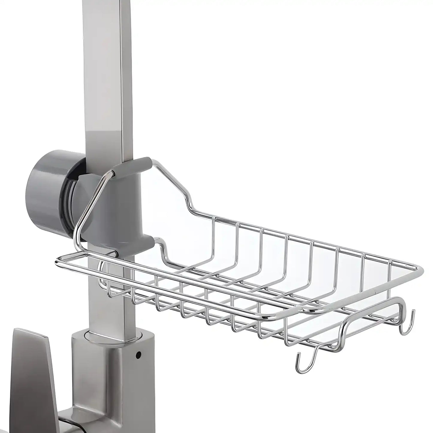 Stainless Steel Faucet Hanging Shelf Sponge Holders With Towel Hangers