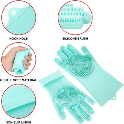 Silicone Scrub Cleaning Hand Gloves