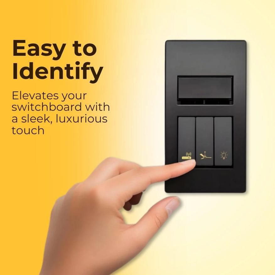 Gold Switch Stickers (Pack Of 1)