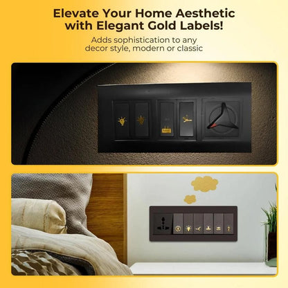 Gold Switch Stickers (Pack Of 1)