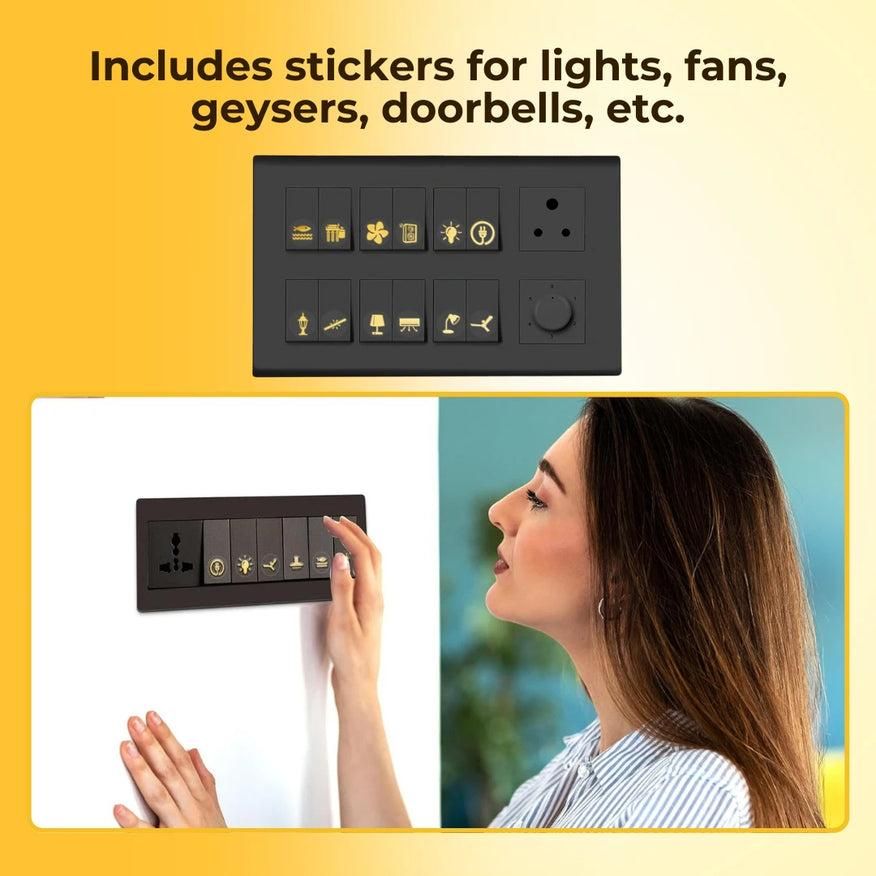 Gold Switch Stickers (Pack Of 1)