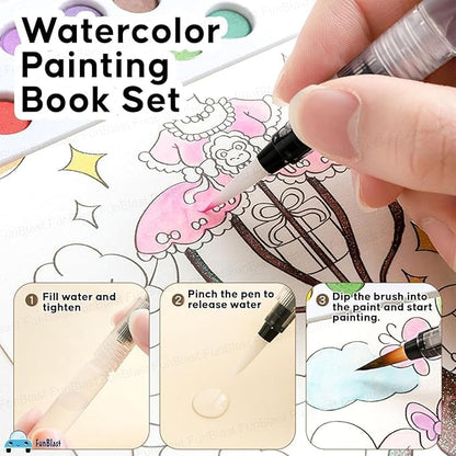 Watercolor Painting Book For Kids